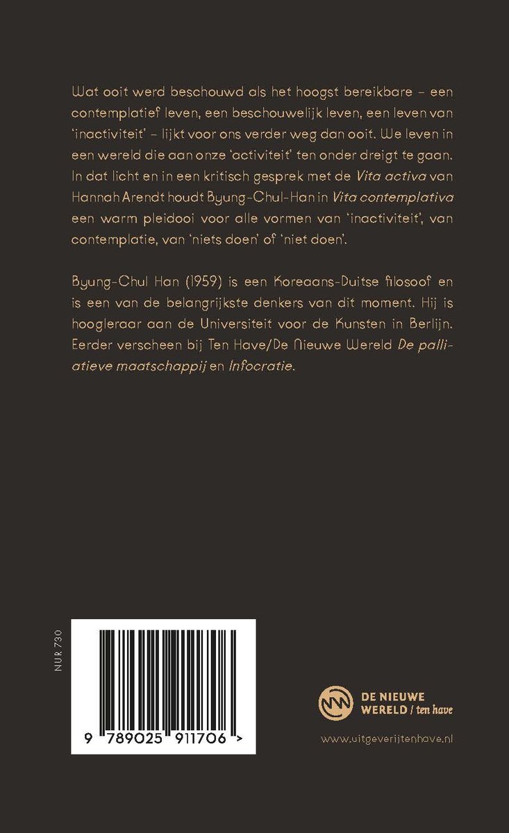 Vita contemplativa - back cover