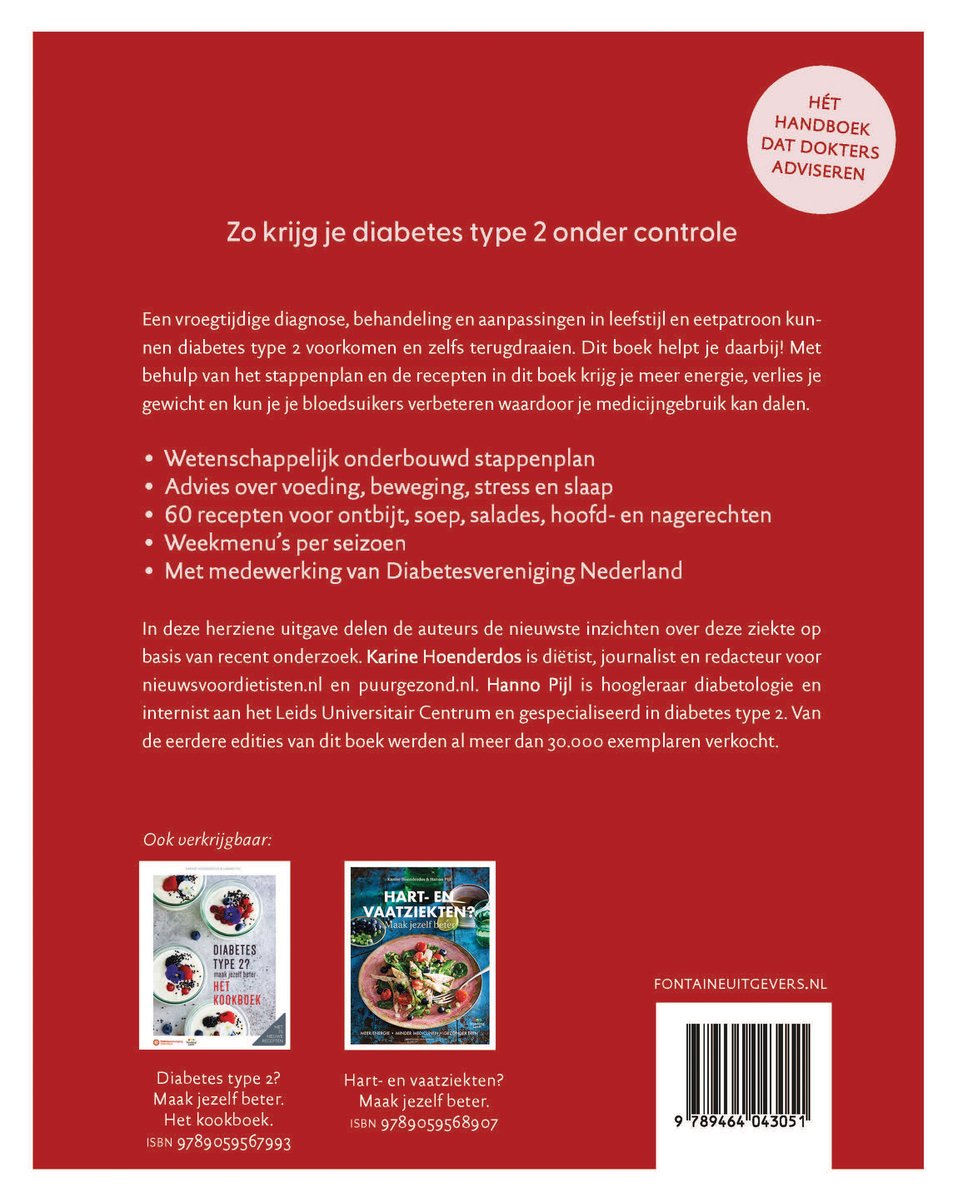 Diabetes type 2? Maak jezelf beter - back cover