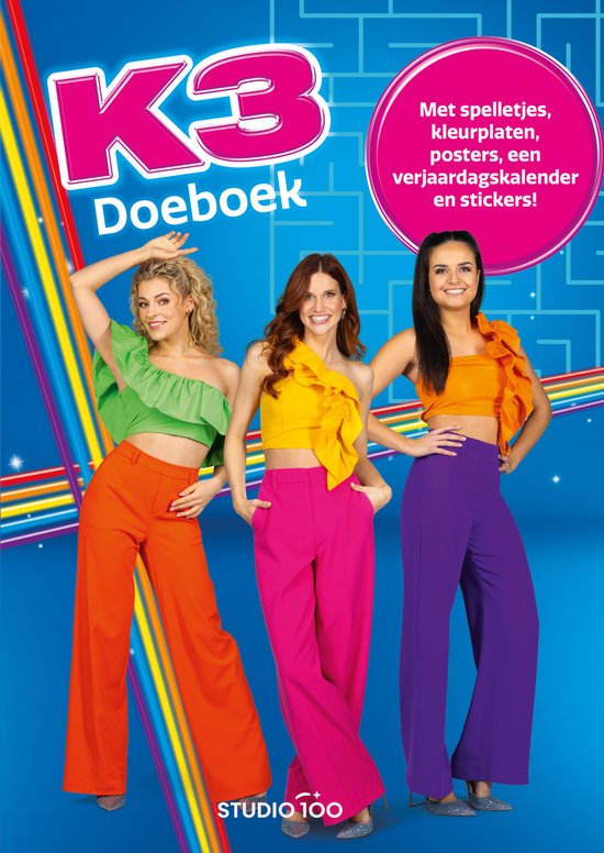 K3 - Doeboek - Alle kleuren - Met Spelletjes/kleurplaten/pos ... - cover
