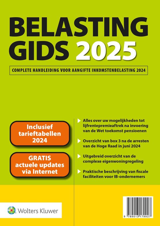 Belastinggids 2025 - cover