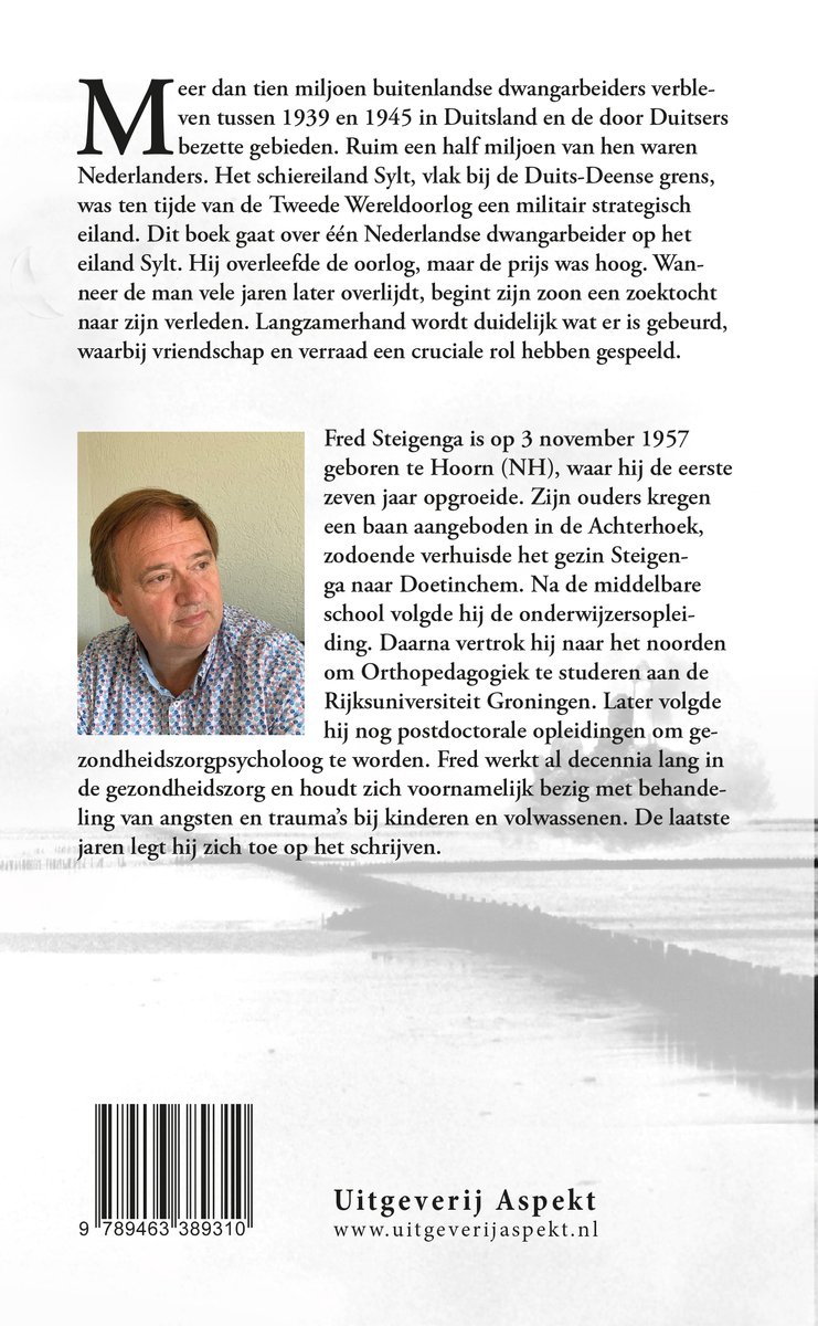 Portret van Fred Steigenga met tekst over zijn leven en werk.