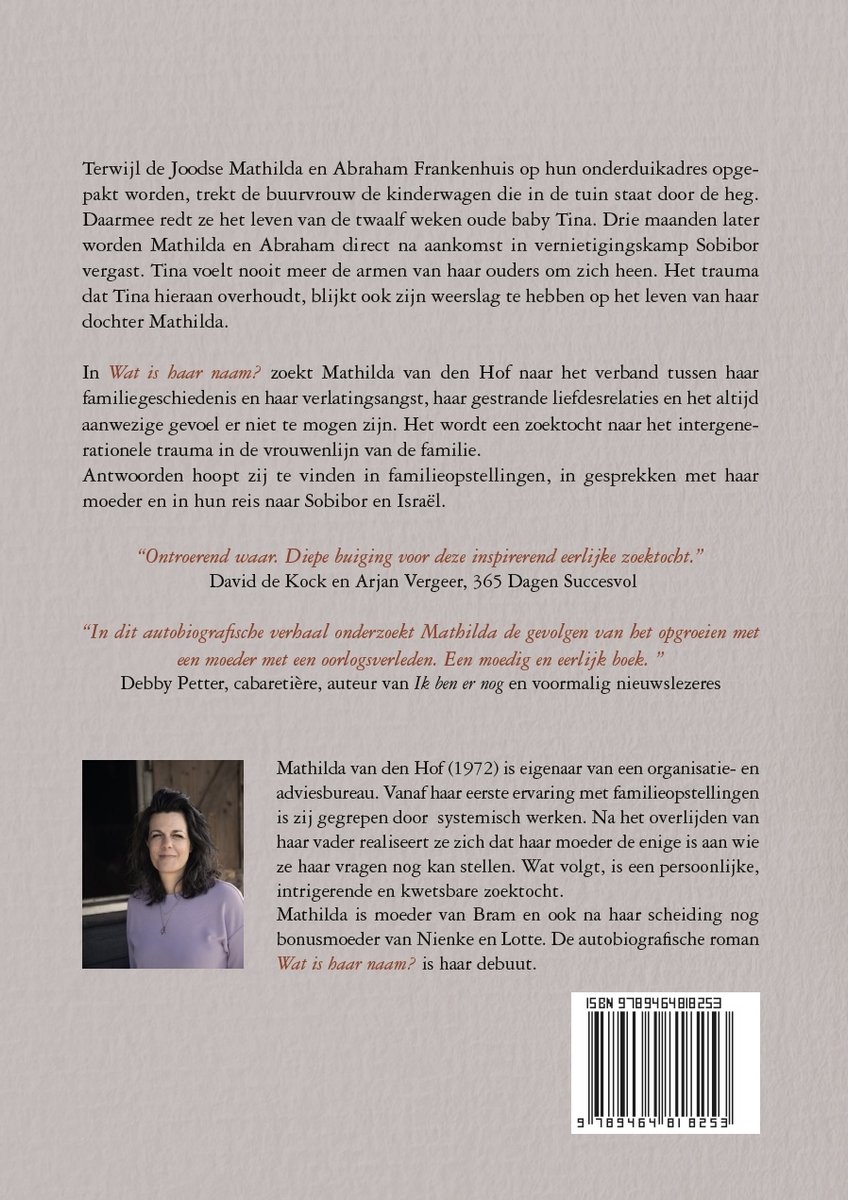 Wat is haar naam? - back cover