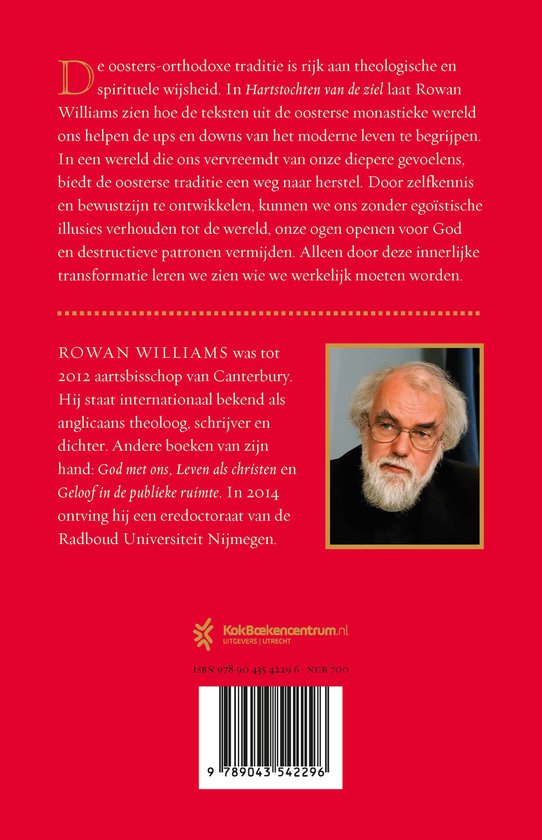 Foto van Rowan Williams, aartsbisschop van Canterbury, met een bril en een grijs colbert.
