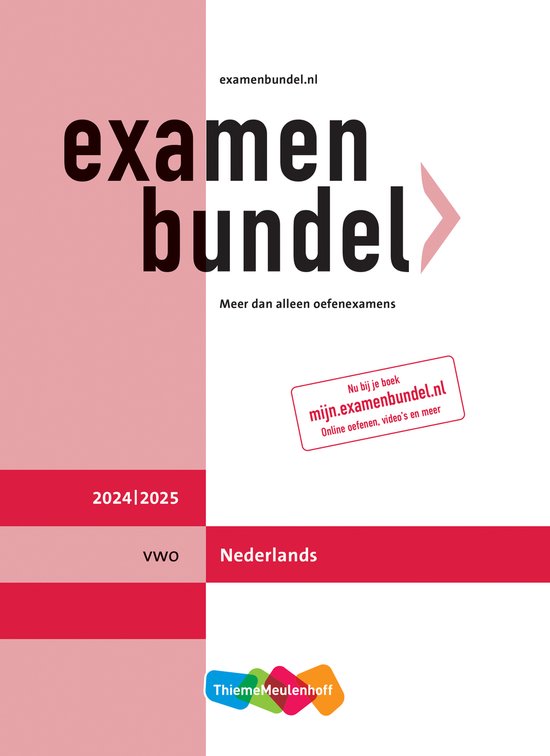 Examenbundel online + boek vwo Nederlands 2024/2025 - cover