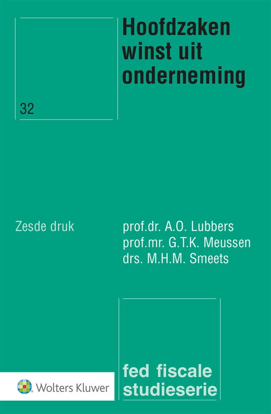 Fed fiscale studieserie 32 - Hoofdzaken winst uit ondernemin ... - cover