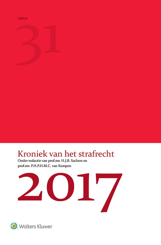 Kroniek van het strafrecht 2017 - cover