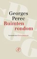 Boekomslag 'Ruimten rondom' van Georges Perec, vertaald door Rokus Hofstede.