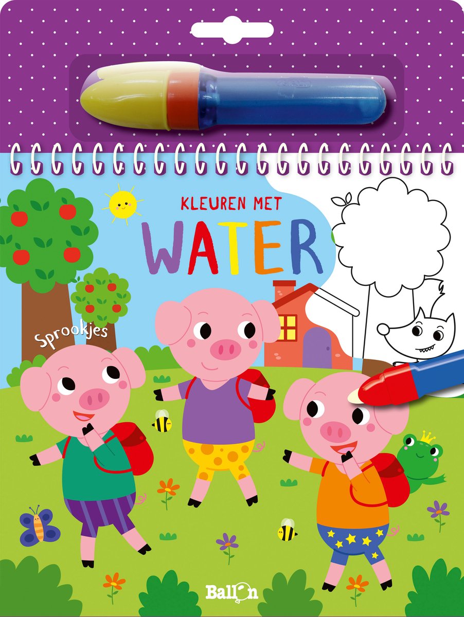 Kleuren met water: sprookjes. 3+