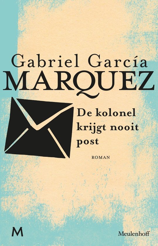 Livre 'Le Colonel ne reçoit jamais de courrier' de Gabriel García Márquez, avec une icône d'enveloppe.