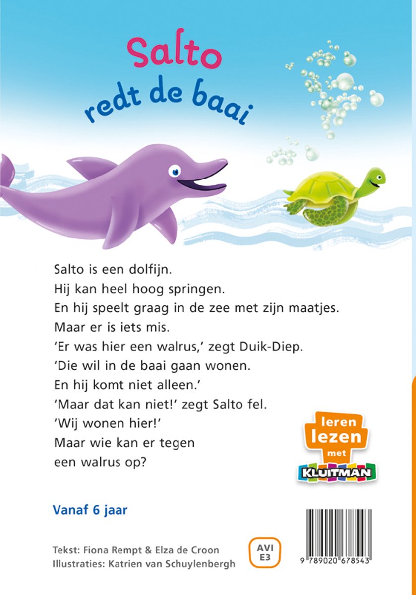 Leren lezen met Kluitman - Salto redt de baai - back cover