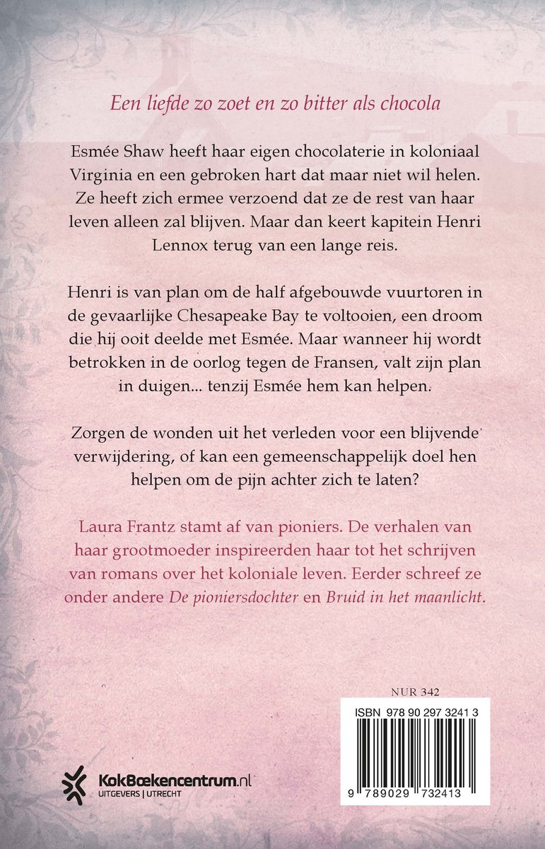 Boekkaften met de titel: Een liefde zo zoet en zo bitter als chocola