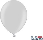 Partydeco Ballonnen Metallic Strong zilver - 30 cm - 10 stuks