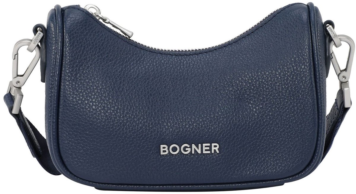 Bogner Leren Schoudertas Avondtas Pontresina Lora Shoulderbag Dark Blue Donkerblauw