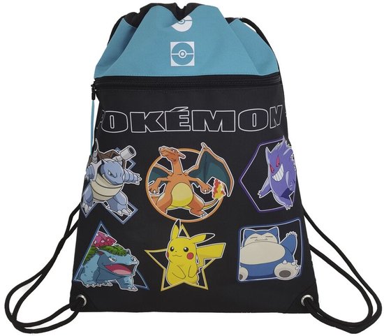 Pokemon - Gymtas / zwemtas - 44 cm - incl. vak met rits - High Quality - Dikke robuuste stof