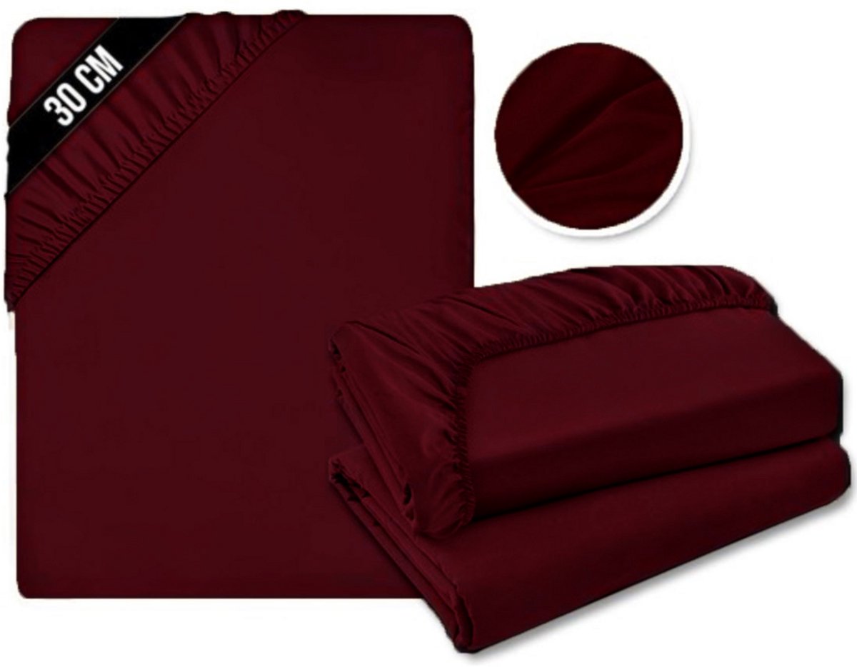 JMZR® Matrasovertrek 180x200 - Hoeslaken - Matrashoes - Super Zacht - Rood