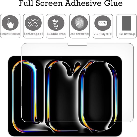 Protection d'écran en Glas trempé - Protection d'écran en Tempered Glass Convient pour : Apple iPad Air 13 pouces (2024) M2 / iPad Pro 13 (2024) M4 - 13 pouces - 2x