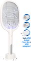 FB947 - Elektrische Vliegenmepper - Vliegenvanger - Vliegenlamp - Insectenlamp - Muggenlamp - Fruitvliegjes vanger - Vangt ook muggen & meer - UV lamp als muggenvanger - Oplaadbaar - USB kabel van 1m + 2m + oplaadblok voor USB