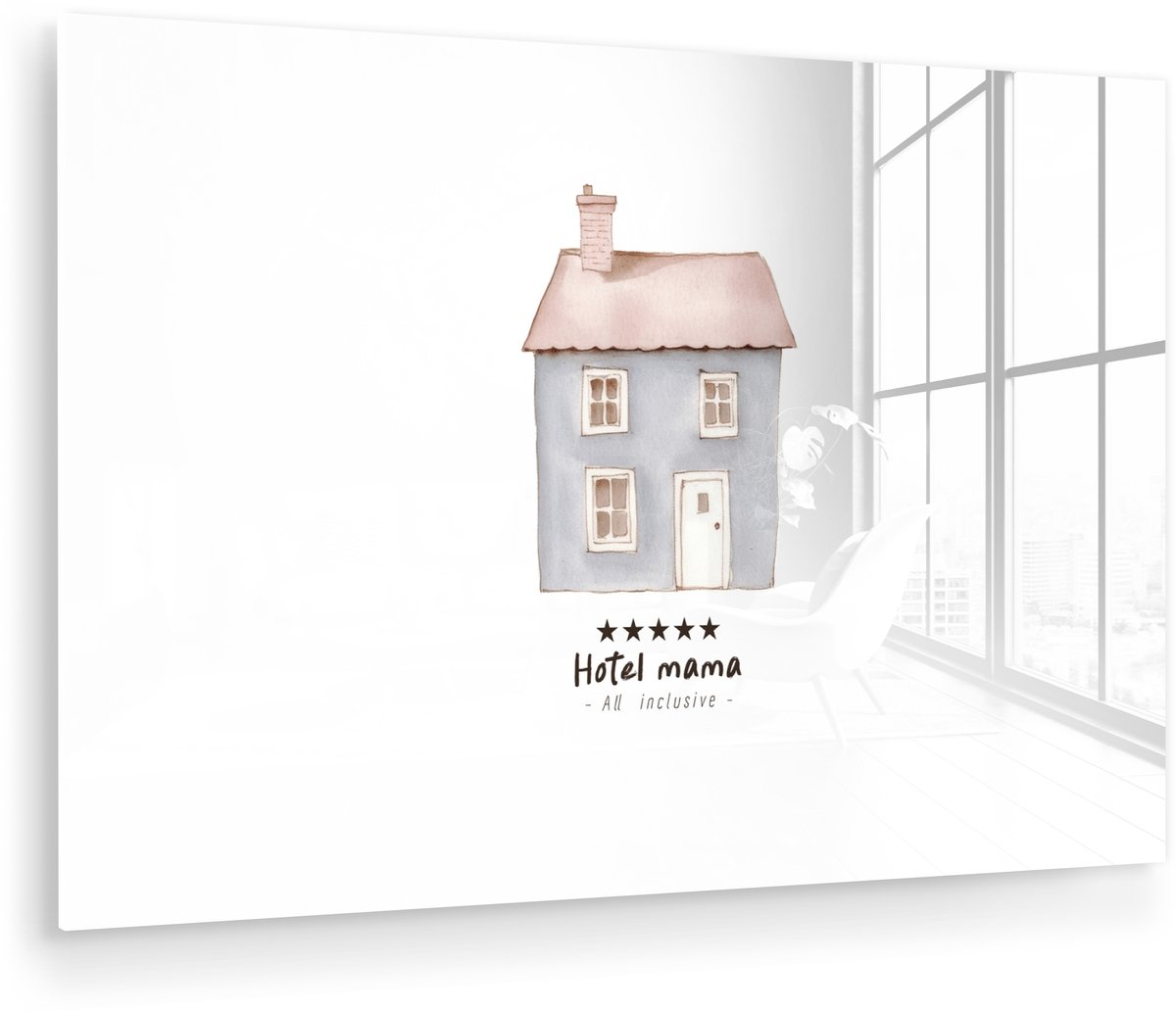 Lichtblauw - Huisje - Mama - Tekst