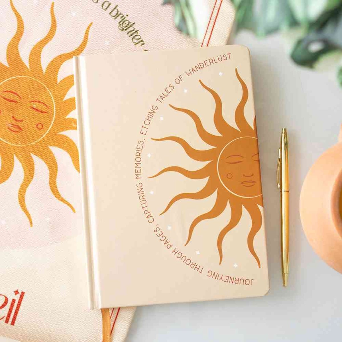 Notitieboek Golden Hour - Sun - Zon - A5 - Aardetinten - Journaling - Schrijven - Notitie - Wanderlust - Memories