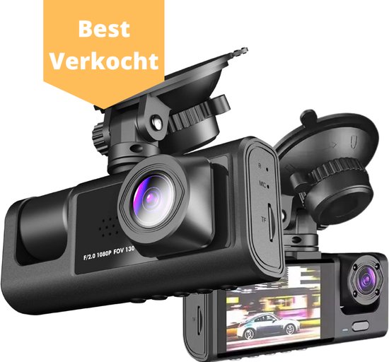 JML Dashcam – Dashcam voor auto - Voor- & Achtercamera – 2K QHD – Nachtzicht – Parkeerbeveiliging – Loop recording