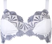 Guy de France - Soutien- BH ivoire/gris - tulle brodé - 80D