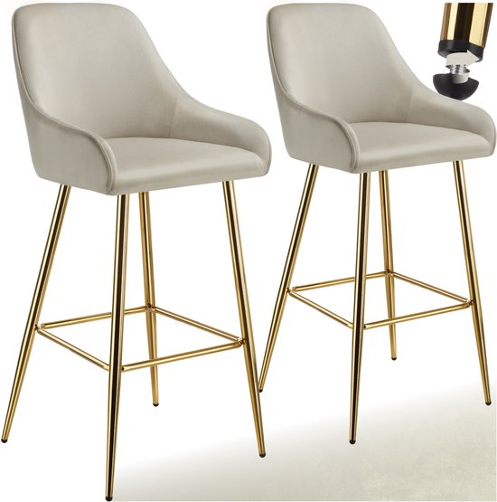 Tectake Set Van 2 Barkrukken - Industriële Barstoelen Zwart - Kunstleer Met Plooien - 40x30x62 Cm