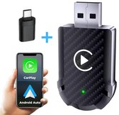 Nextora 2 in 1 Carplay Dongle - Android Auto Dongle - Carplay Dongle Apple - Carplay Draadloos - Carplay Android - Zwart
