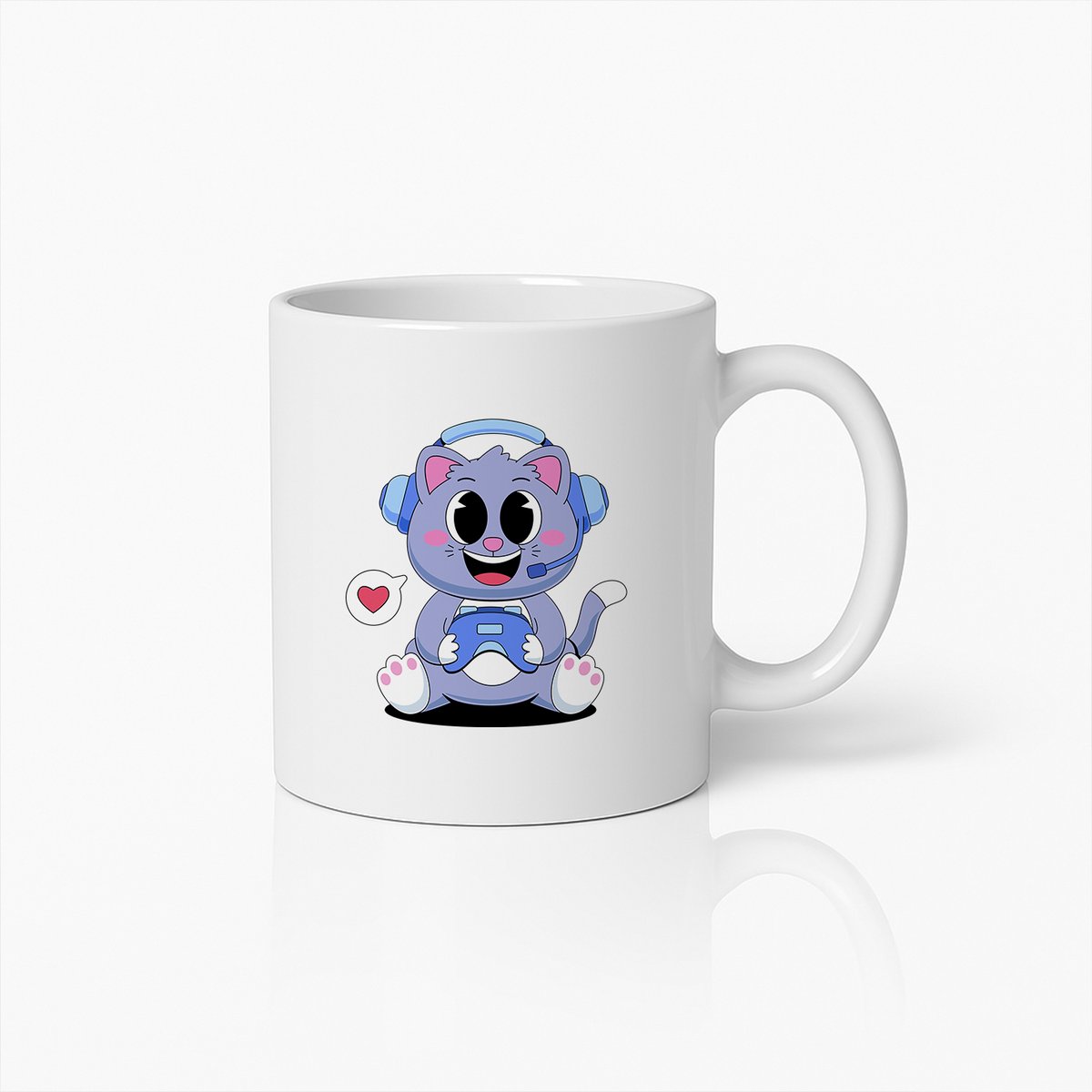 Schattige Gamer Kat Mok – Liefhebbers van Videogames Koffiebeker Cadeau
