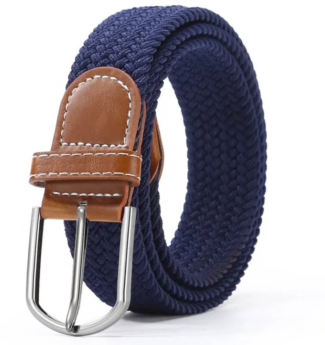 Go Go Gadget - Gevlochten riem - Elastisch - 105/120cm - Blauw