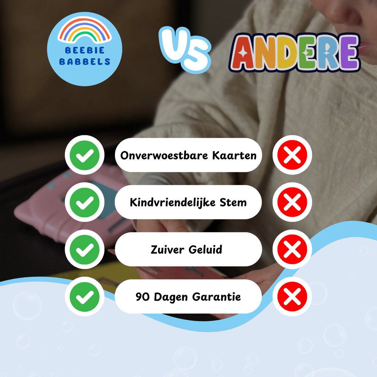 Beebie Babbels - De Taalbuddy - Blauwe Variant - Woordjes Leren - Het Spel om Nederlandse Woordjes te Leren - Educatief Speelgoed - Leer Nederlands - Montessori Speelgoed - Taalontwikkeling - Cognitieve Vaardigheden - Pratende Flitskaarten — afbeelding 11