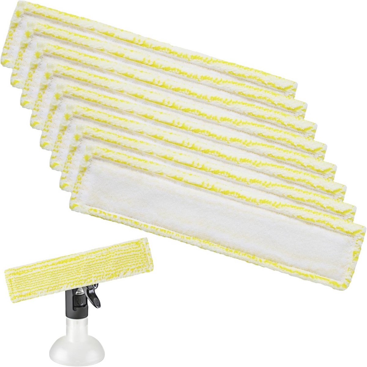 Set van 8 reservepads voor raamzuigers - Microvezel wisserovertrekken voor optimale reiniging