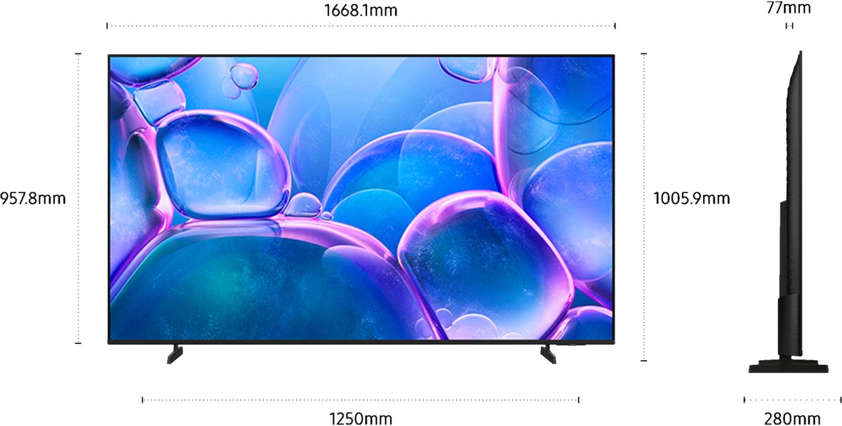 Samsung TU75U7005FKX 75" 4K Ultra HD LED TV - afbeelding 3