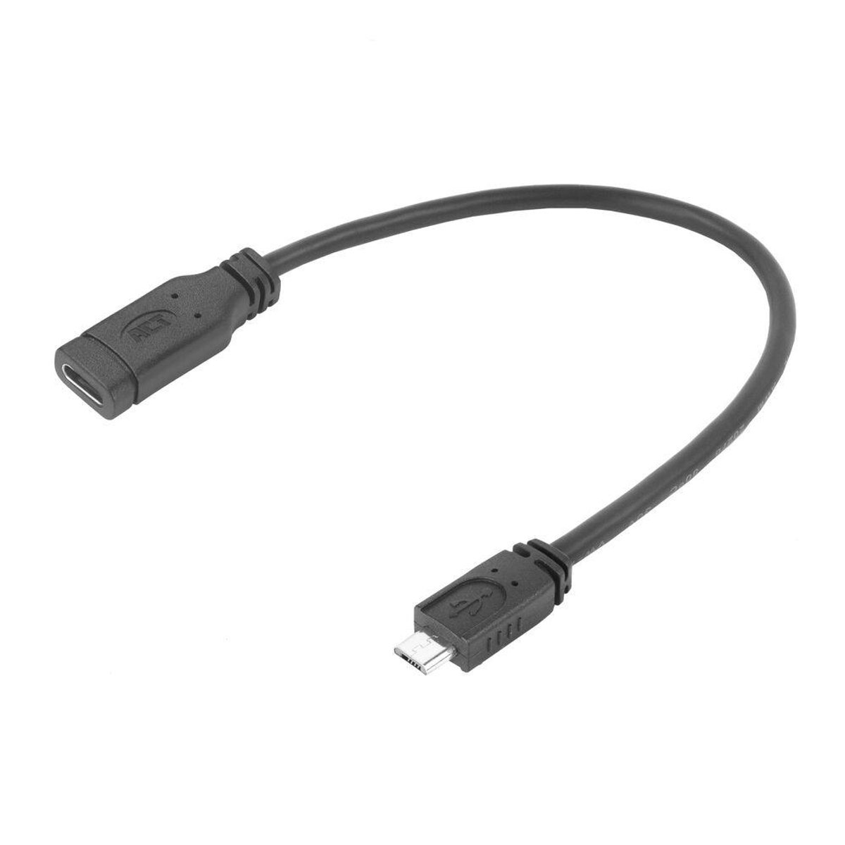 ACT AC7464 USB-kabel | USB-C(R) female - USB Micro-B 2.0 male | Adapterkabel | 20 cm