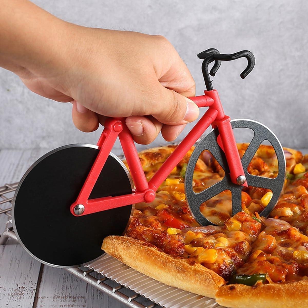 Titel: Pizza Cutter Wiel Roestvrij Staal Super Scherpe Messen - Rood