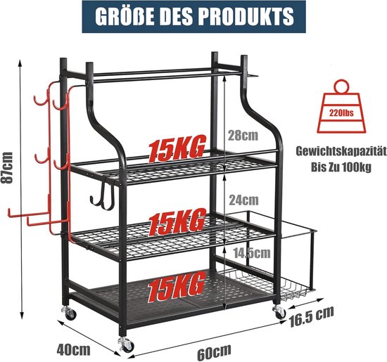 GORILLA SPORTS® Halterstandaard, multifunctioneel, 52 x 68,5