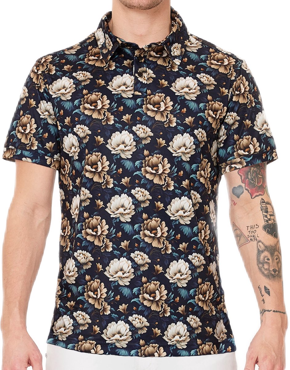Func Factory mannen Polo light flower maat S