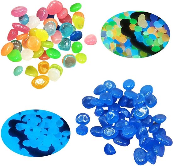 11000 stuks/250g Lichtgevende Stenen in het * Tuin * Grind Decoratieve Lichtgevende * Geschikt voor Trottoirs, Oprit, Tuinen, Gazon, Aquarium Decoraties, Binnen en Buiten