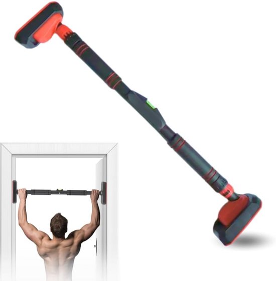 In Hoogte Verstelbare Optrekstang Tot 200 Kg – Vrijstaand, Inklapbaar, Voor Pull-ups, Dips En Buikspieren, Ideaal Voor Thuis (zwart, 1,75-2,3 M)