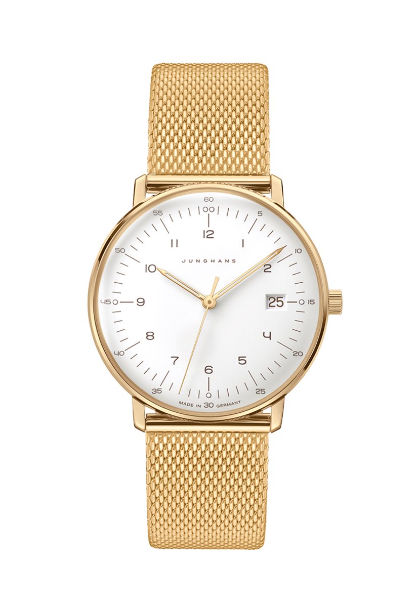 Junghans Max Bill ladies 47-7452.46 - dames horloge - quartz - goudkleurig - luxe - cadeautip