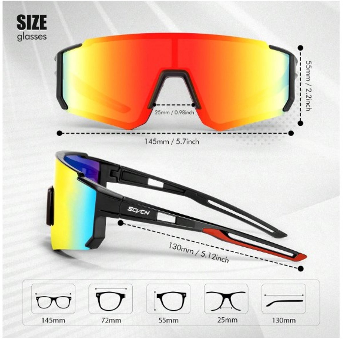 Bircenpro Gepolariseerde zonnebril voor heren: UV-bescherming, koolstofvezel, sportzonnebril voor autorijden, F-gunmetal Frame Green Lens