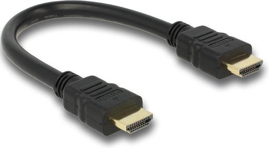 HDMI kabel extra kort - versie (4K 30Hz) / zwart - 0,10 meter | bol.com