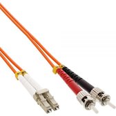 Premium LC - ST Duplex Optical Fiber Patch kabel - Multi Mode OM1 - oranje / LSZH - 1 meter