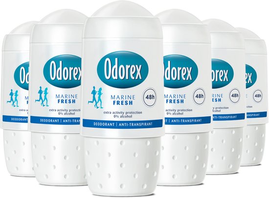 Odorex Marine Fresh Anti-Transpirant Deodorant Roller - 6x 50ml - Voordeelverpakking