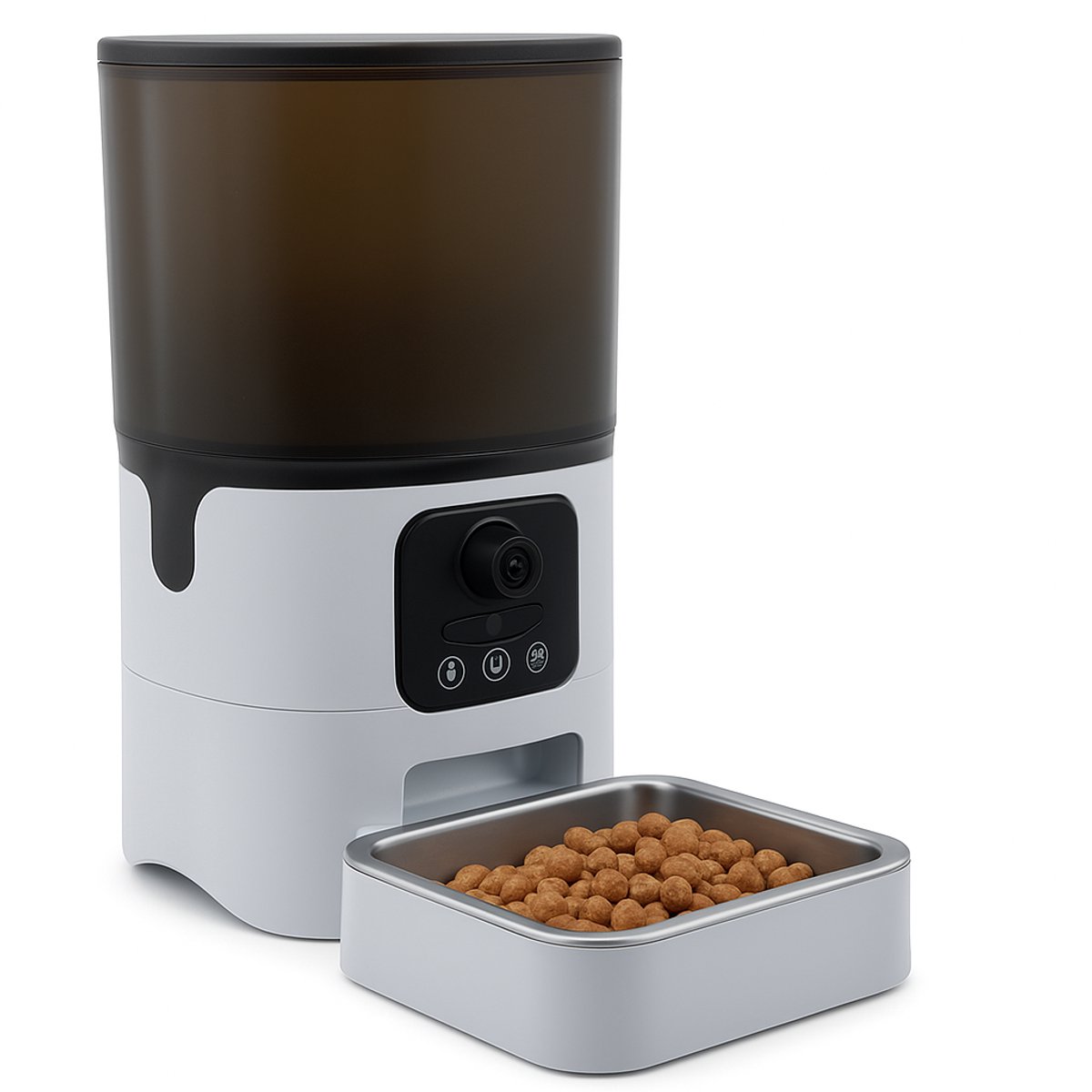 Automatische Voerbak Kat & Hond - Voerautomaat met Camera - Petcam - Two-way Audio - 6 Liter - Droogvoer - Voerbak - Voerbakken - Voerdispenser - Voerbakjes - Dispenser - Automatisch - Katautomatische