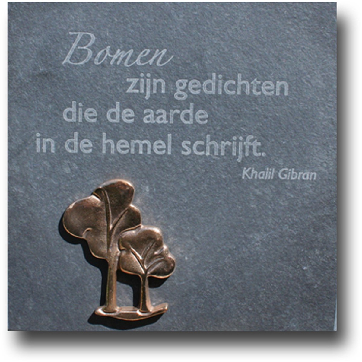 Spreuktegel leisteen Bomen