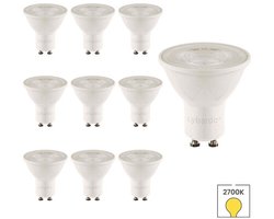 Lybardo - GU10 LED Lamp - 10-pack - 2.4W - 2700K Warmwit Licht