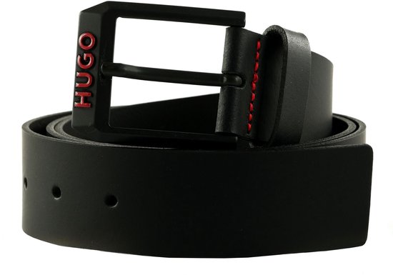 HUGO Leren Riem Gelio B Red Sz40 Belt W120 Black Zwart Bol hugo-leren-riem-gelio-b-red-sz40-belt-w120-black-zwart-bol