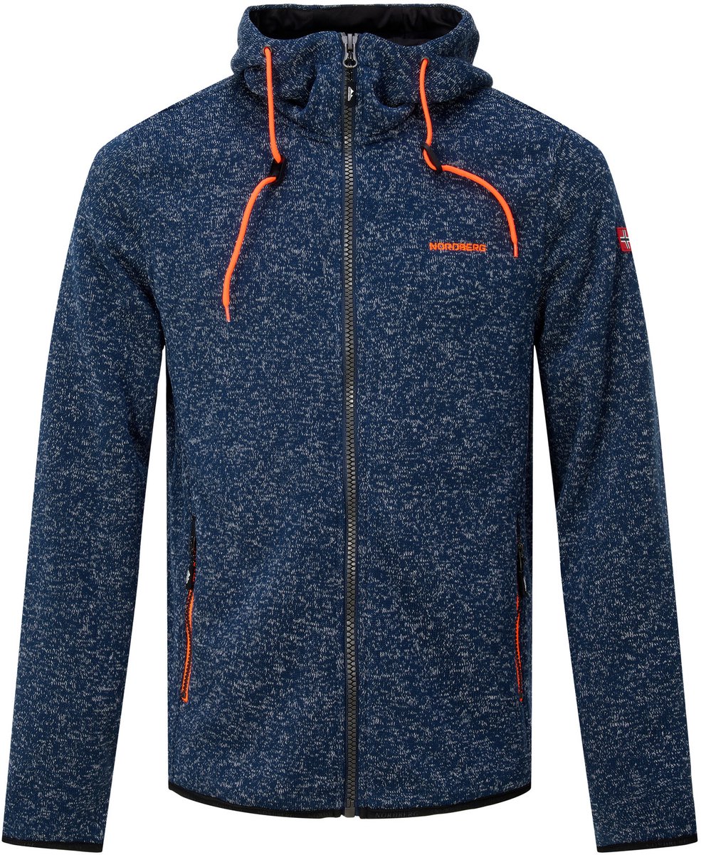 Nordberg Floris Fleece Vest Heren Melange Marineblauw