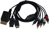 Coretek 3-in-1 Component AV kabel voor XBOX 360, Wii en PlayStation 2 en 3 - 1,8 meter