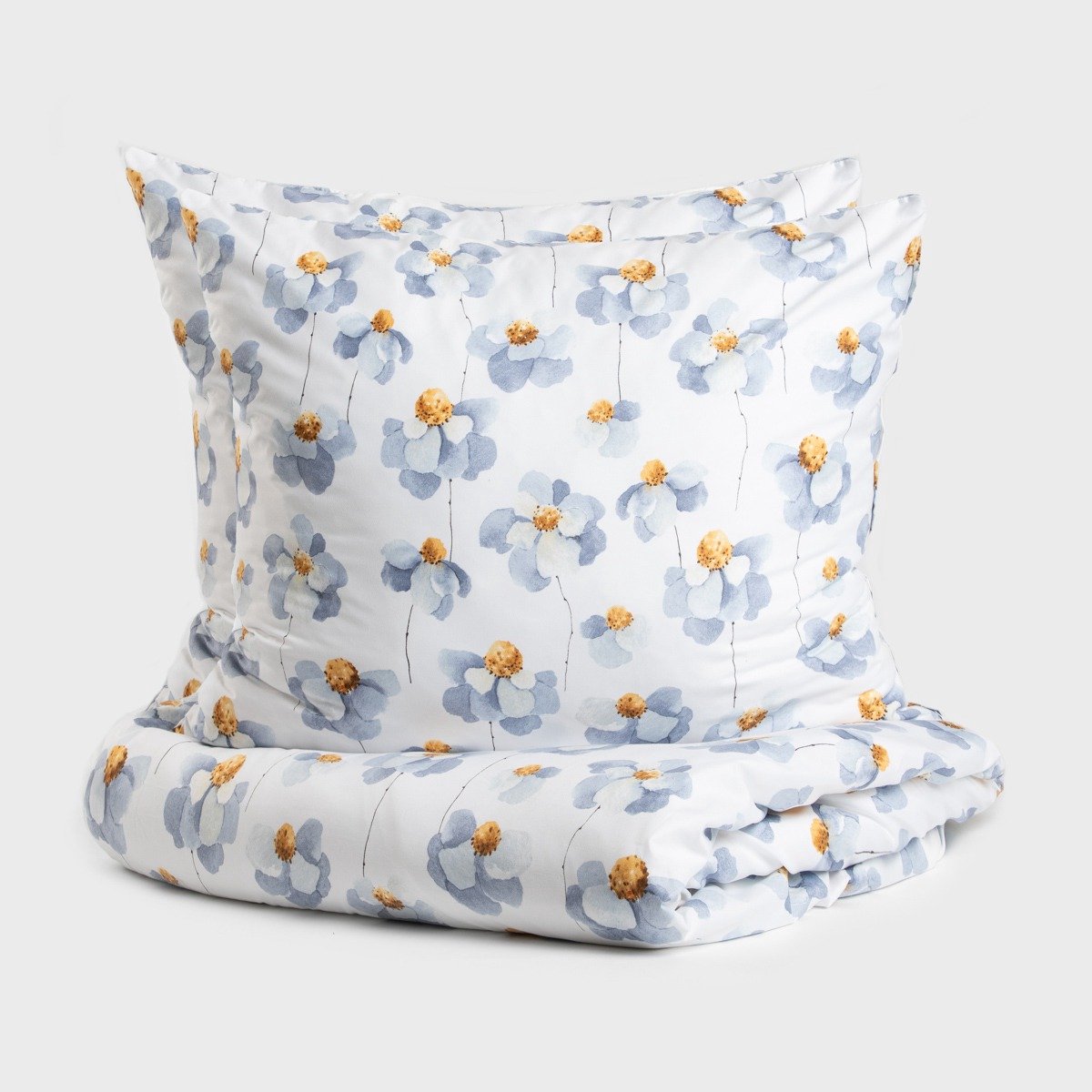 HOMLA - REITA - BEDDING - Beddengoed - Dekbedovertrek - Microvezel met Bloemenmotief - 220x200 cm + 2x70x80 cm